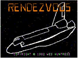 Title screen of Rendezvous on the Apple II.