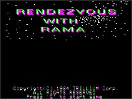 Title screen of Rendezvous with Rama on the Apple II.