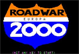 Title screen of Roadwar Europa on the Apple II.