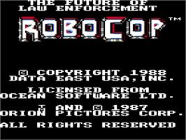 Title screen of Robocop on the Apple II.