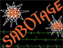 Title screen of Sabotage on the Apple II.