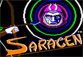 Title screen of Saracen on the Apple II.