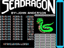 Title screen of Sea Dragon on the Apple II.