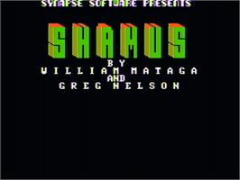 Title screen of Shamus on the Apple II.