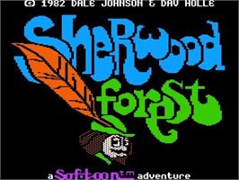 Title screen of Sherwood Forest on the Apple II.