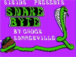 Title screen of Snakebyte on the Apple II.