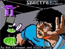 Title screen of Spectre on the Apple II.