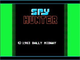 Title screen of Spy Hunter on the Apple II.