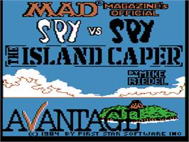 Title screen of Spy vs. Spy II: The Island Caper on the Apple II.