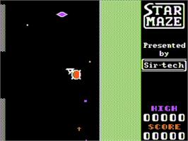 Title screen of Star Maze on the Apple II.