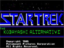Title screen of Star Trek The Kobayashi Alternative on the Apple II.