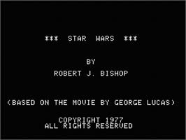 Title screen of Star Wars on the Apple II.