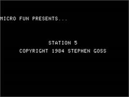 Title screen of Station 5 on the Apple II.