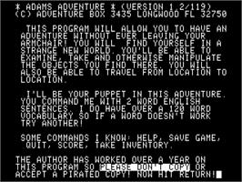 Title screen of Strange Odyssey on the Apple II.