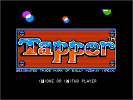 Title screen of Tapper on the Apple II.