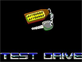 Title screen of Test Drive on the Apple II.