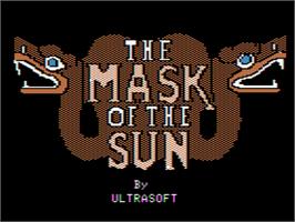 Title screen of The Mask of the Sun on the Apple II.