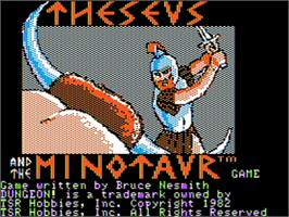 Title screen of Theseus And The Minotaur on the Apple II.