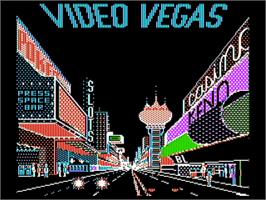 Title screen of Video Vegas on the Apple II.