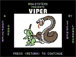 Title screen of Viper on the Apple II.