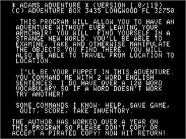 Title screen of Voodoo Castle on the Apple II.