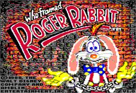 Title screen of Who Framed Roger Rabbit? on the Apple II.