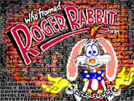 Title screen of Who Framed Roger Rabbit on the Apple II.