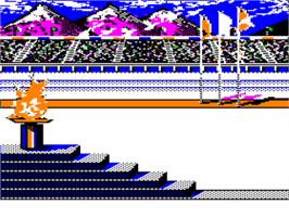 Title screen of Winter Games on the Apple II.