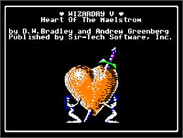 Title screen of Wizardry 5 - Heart Of The Maelstrom on the Apple II.