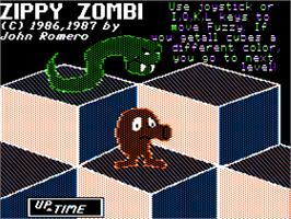 Title screen of Zippy Zombi on the Apple II.