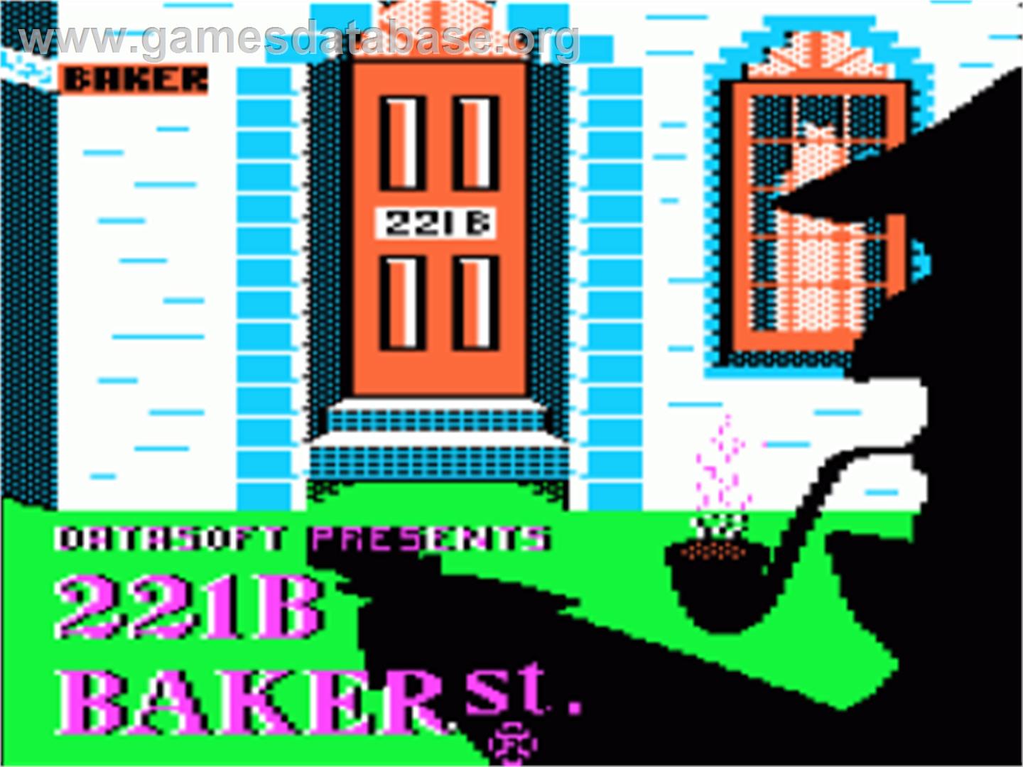 221 B Baker St. - Apple II - Artwork - Title Screen