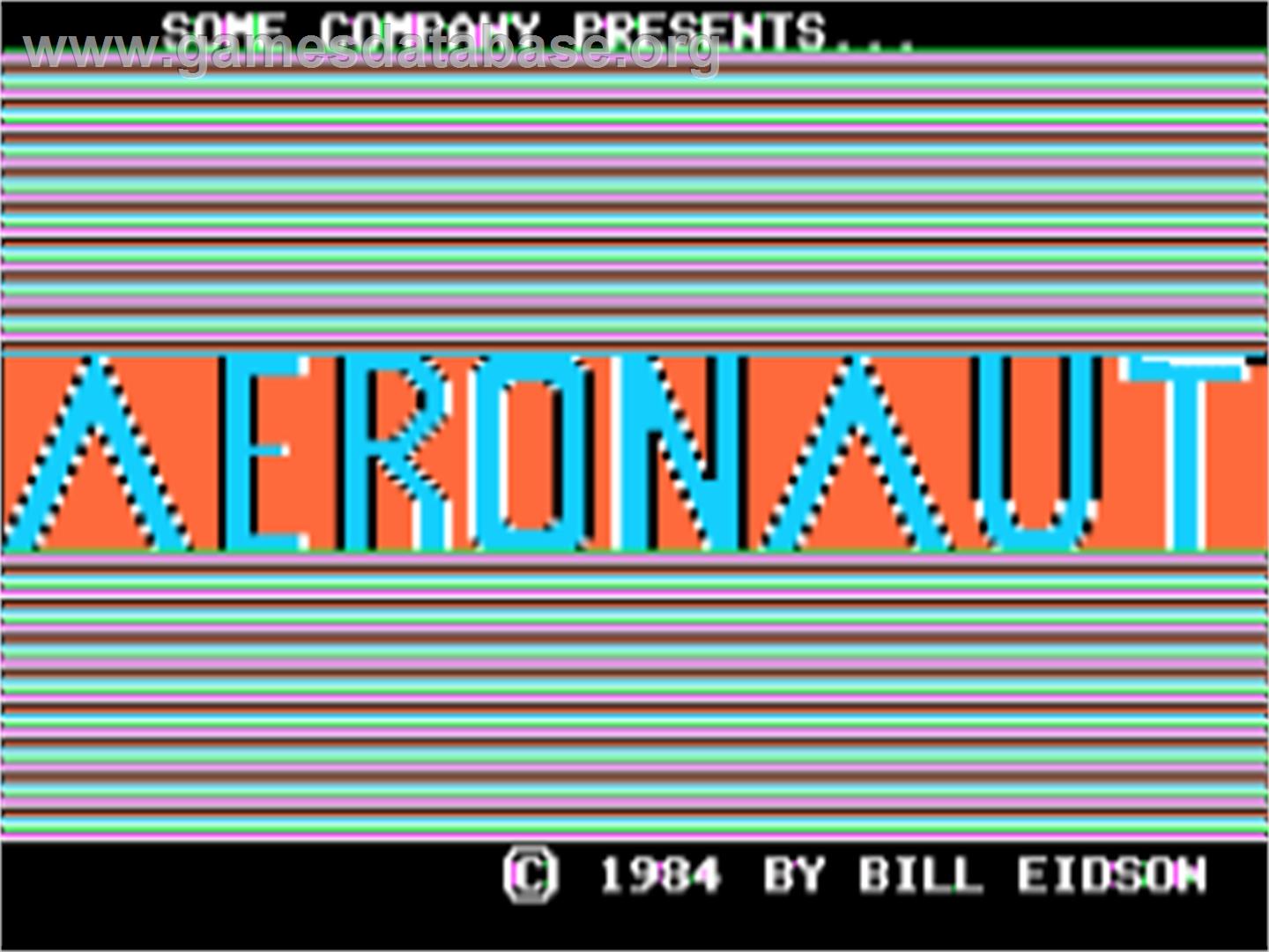 Aeronaut - Apple II - Artwork - Title Screen