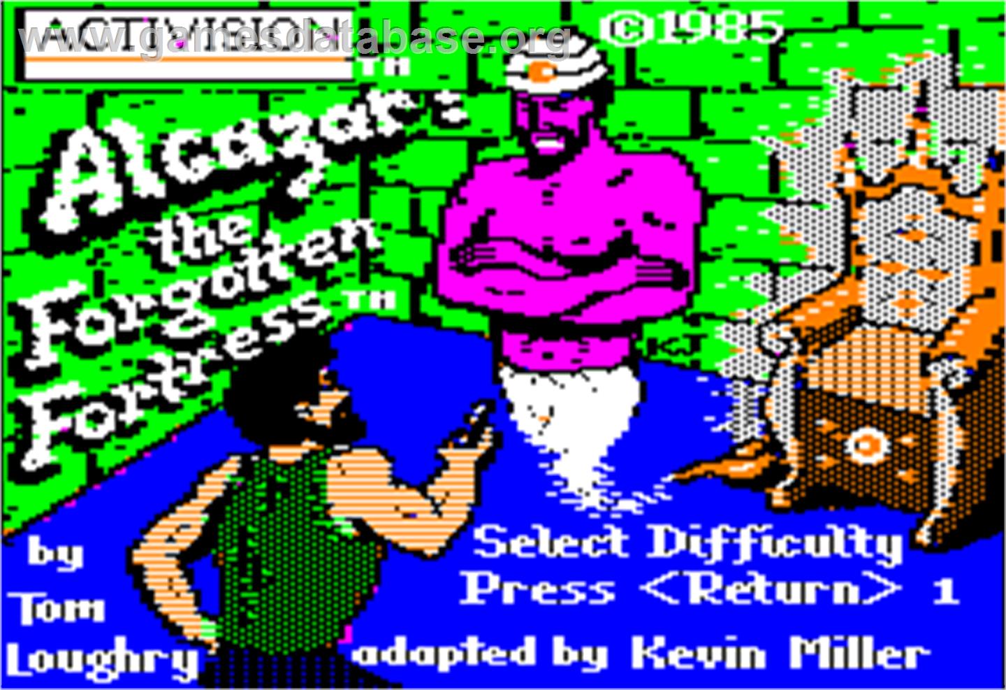 Alcazar: The Forgotten Fortress - Apple II - Artwork - Title Screen