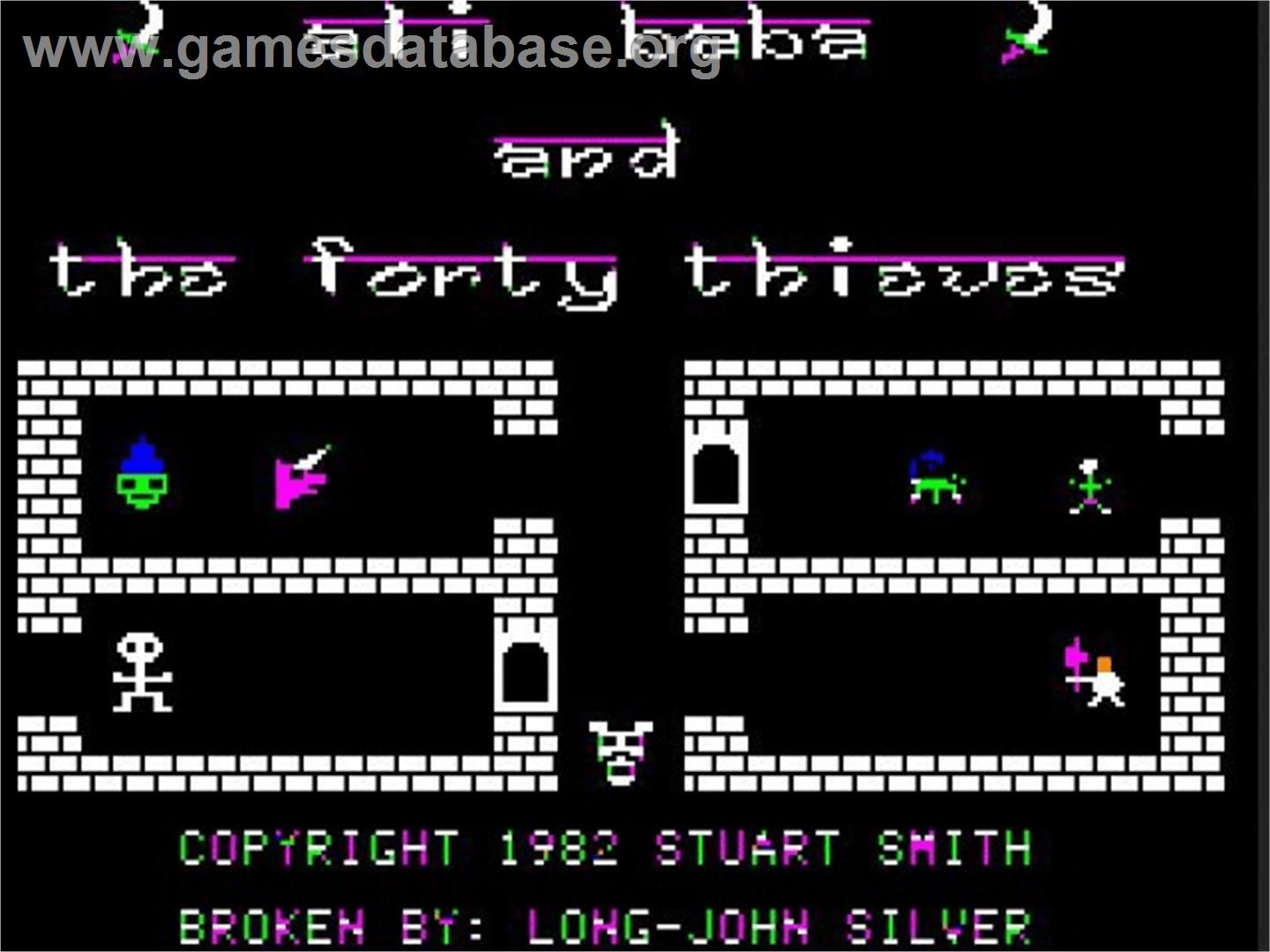 Ali Baba and the Forty Thieves - Apple II - Artwork - Title Screen