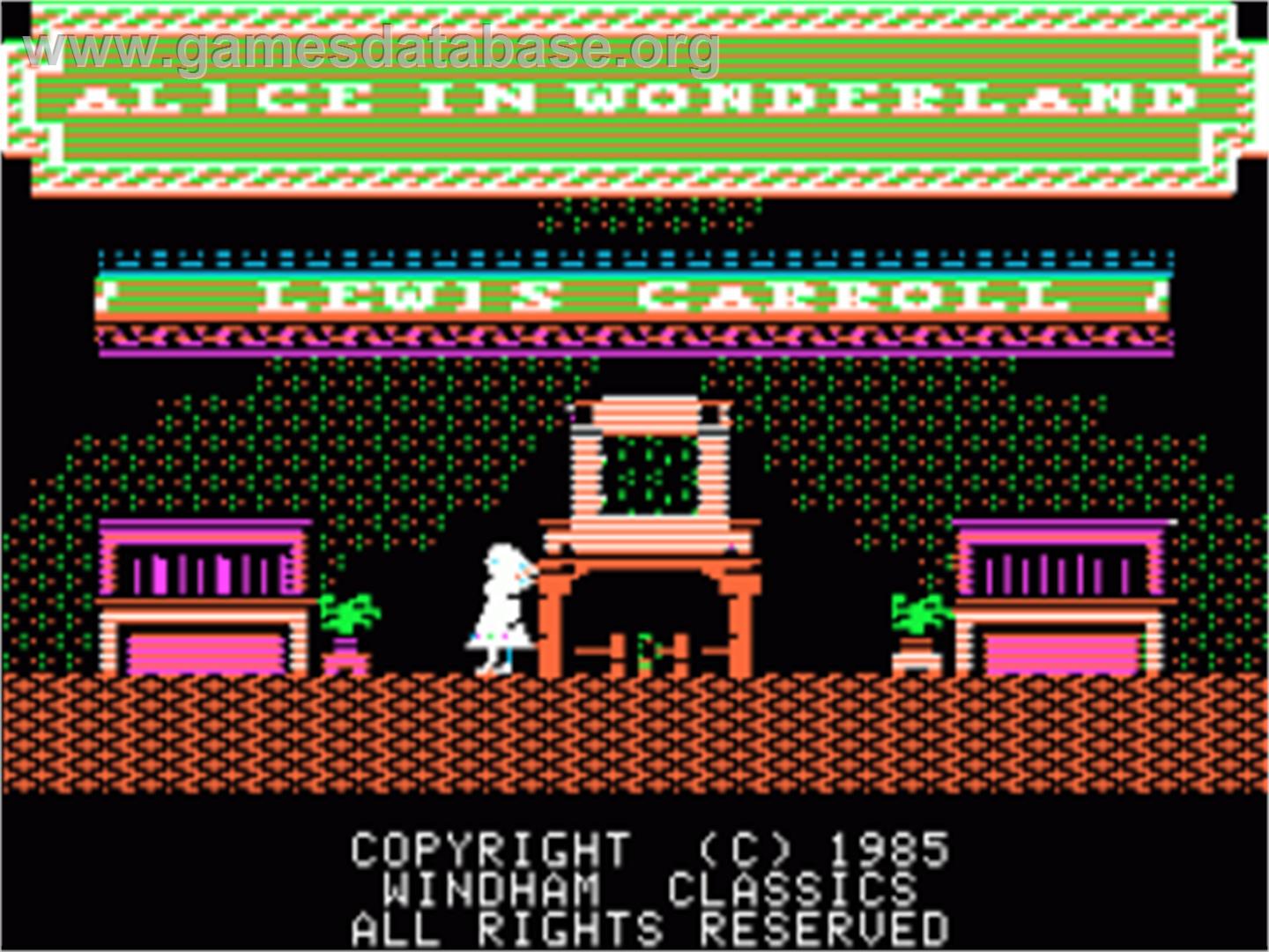Alice in Wonderland - Apple II - Artwork - Title Screen