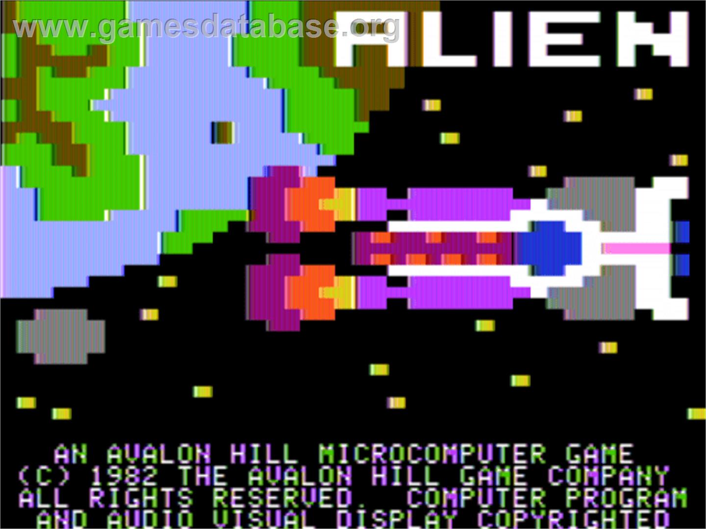 Alien - Apple II - Artwork - Title Screen