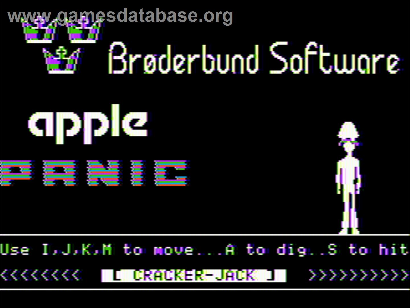 Apple Panic - Apple II - Artwork - Title Screen