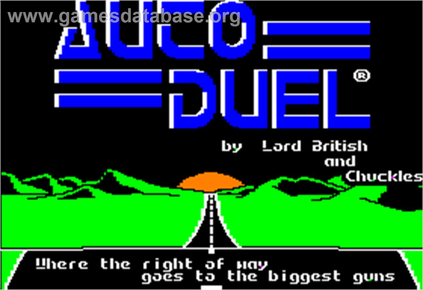 Auto Duel - Apple II - Artwork - Title Screen