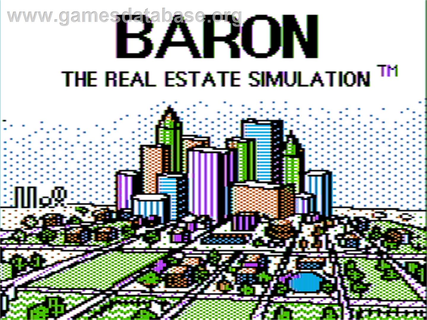 Baron - The Real Estate Simulation - Apple II - Artwork - Title Screen