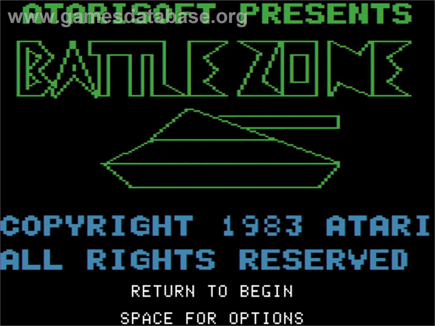 Battlezone - Apple II - Artwork - Title Screen