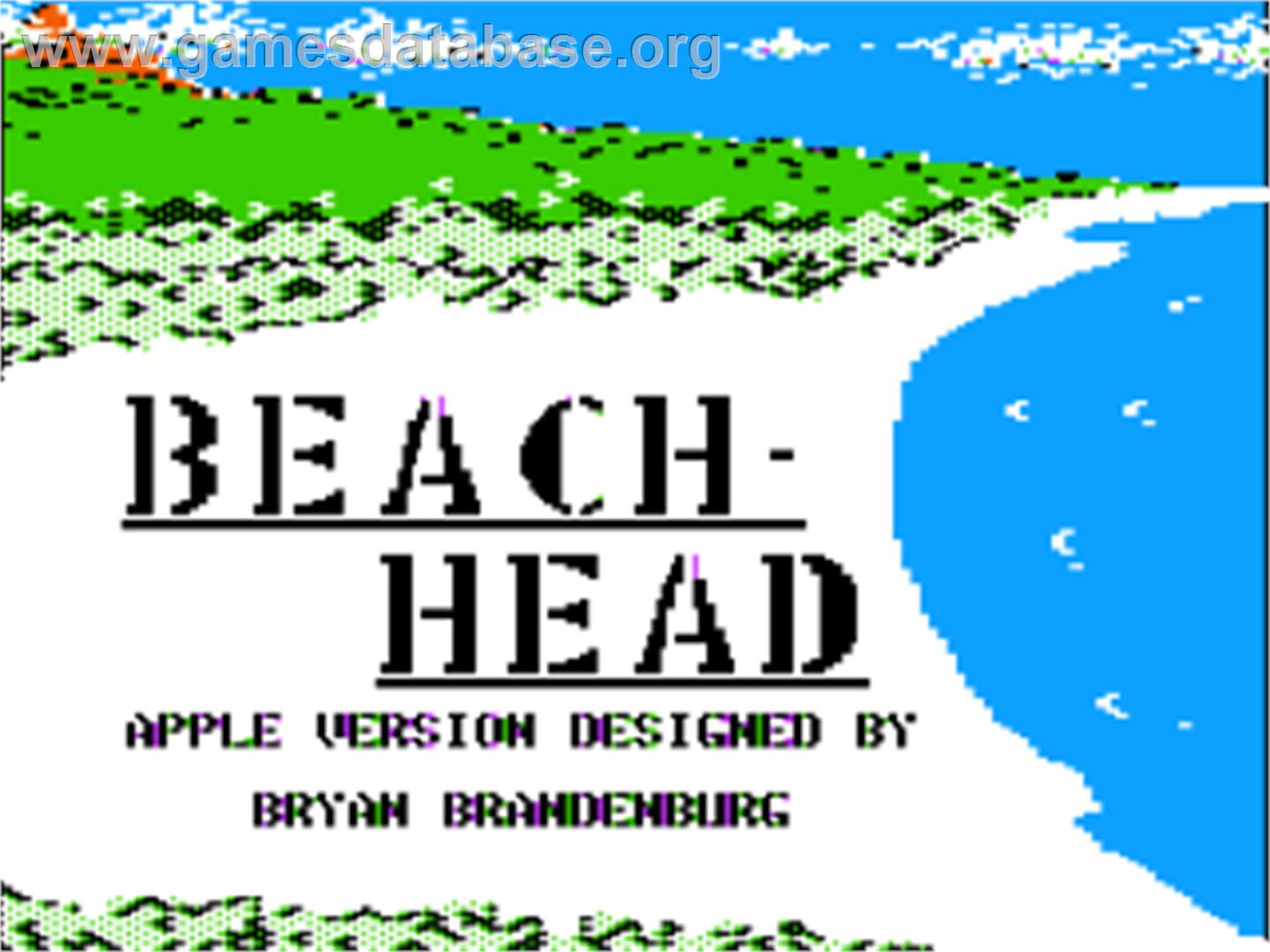 Beach Head - Apple II - Artwork - Title Screen