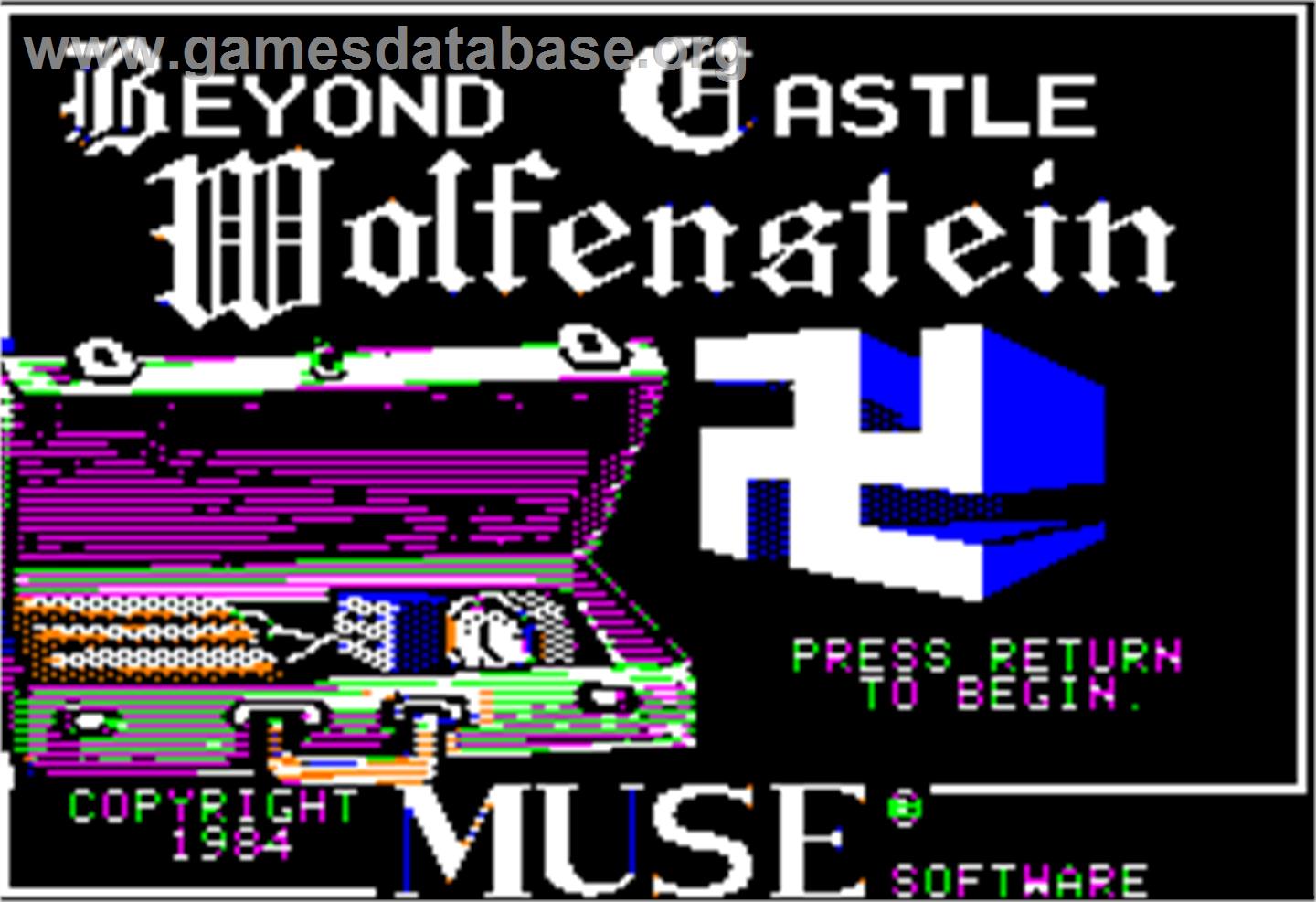 Beyond Castle Wolfenstein - Apple II - Artwork - Title Screen