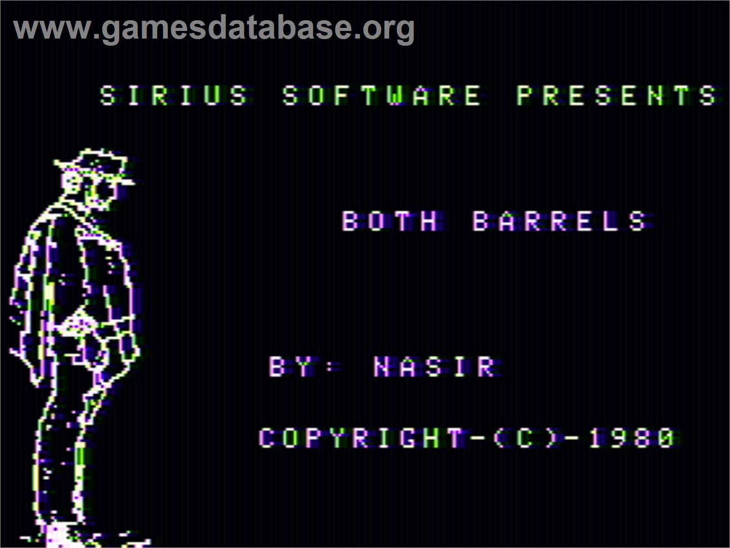Both Barrels - Apple II - Artwork - Title Screen