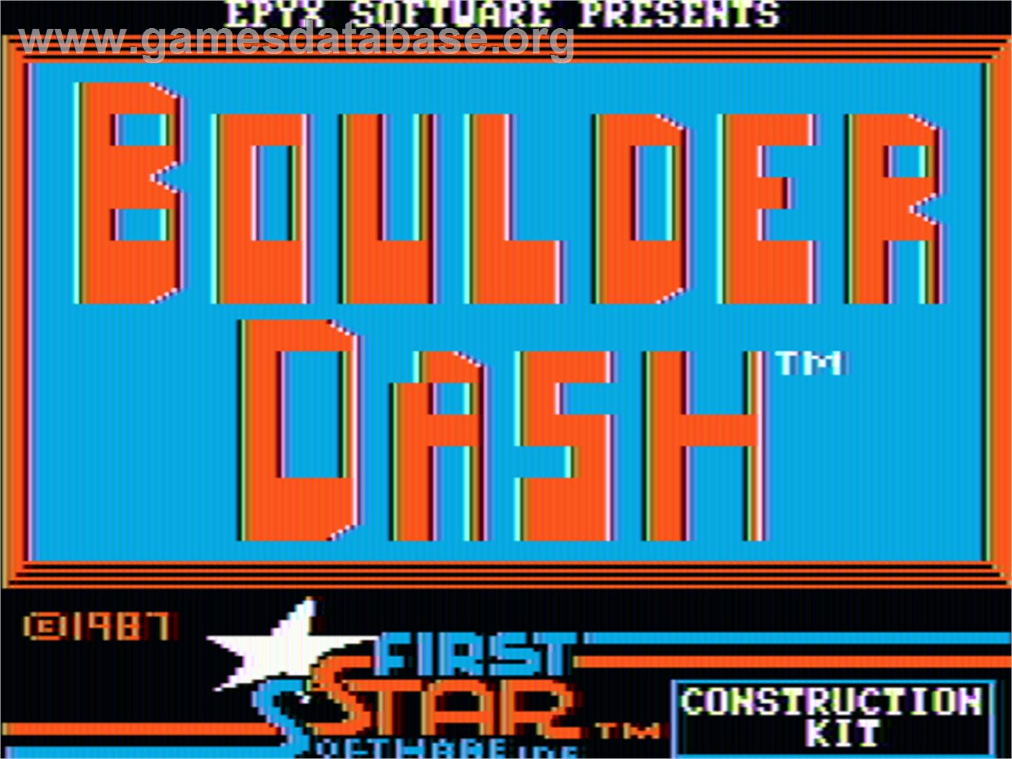 Boulder Dash Construction Kit - Apple II - Artwork - Title Screen