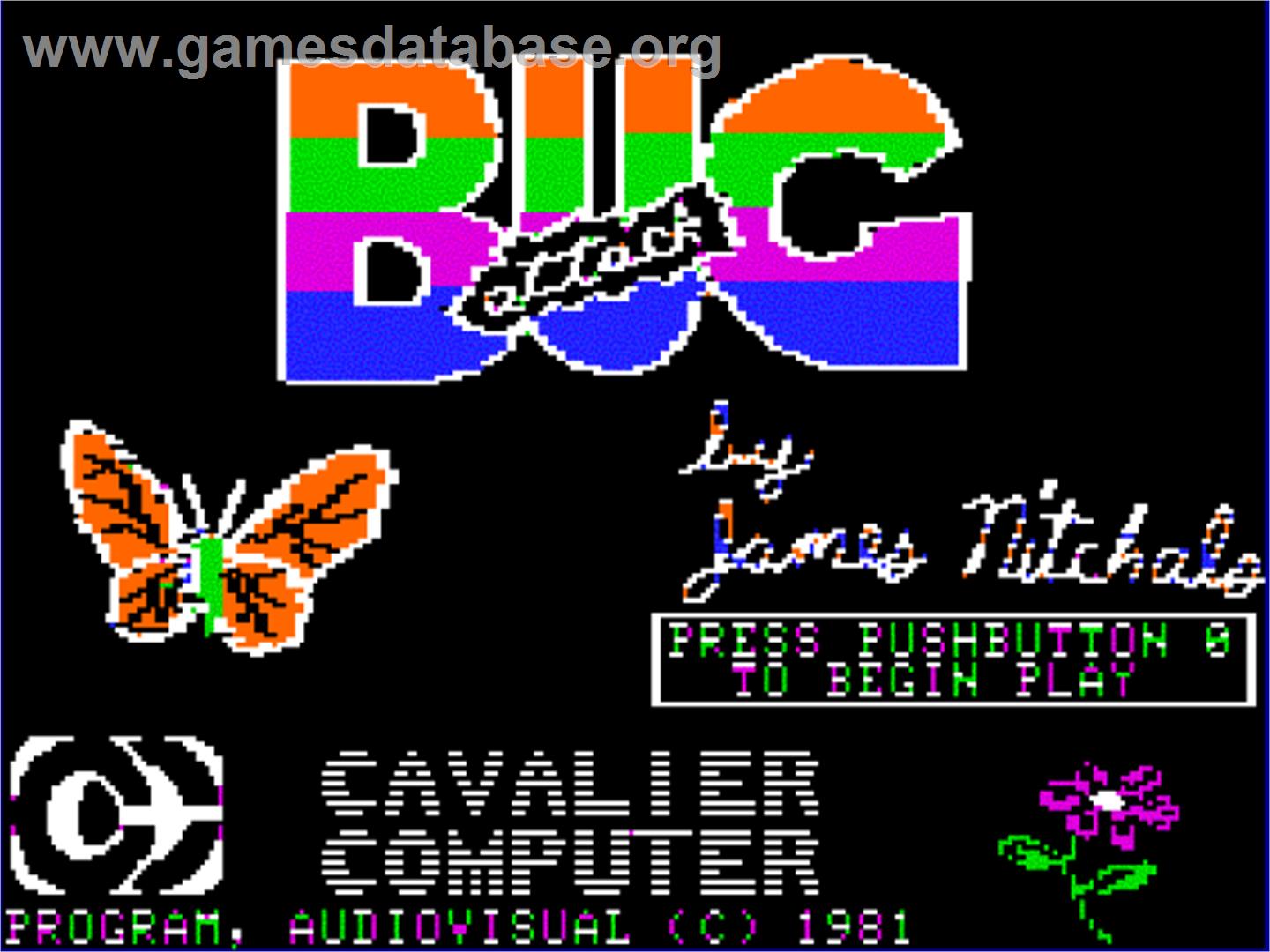 Bug Attack - Apple II - Artwork - Title Screen