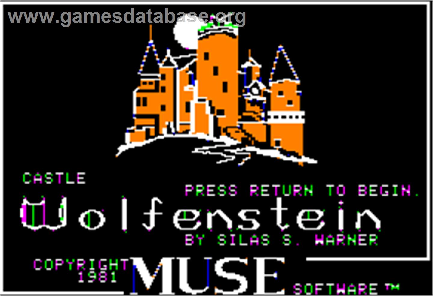 Castle Wolfenstein - Apple II - Artwork - Title Screen