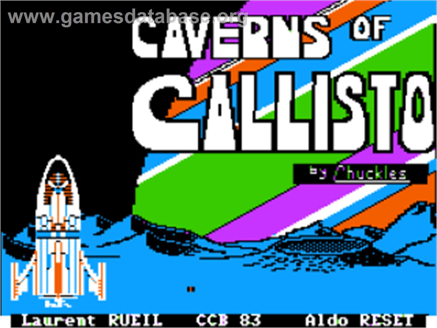 Caverns of Callisto - Apple II - Artwork - Title Screen