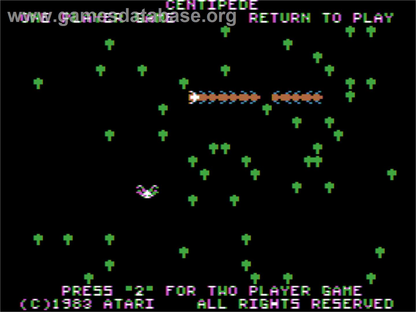 Centipede - Apple II - Artwork - Title Screen