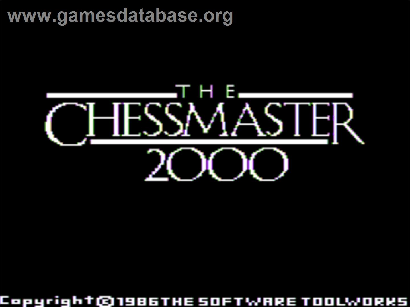 Chessmaster 2000 - Apple II - Artwork - Title Screen