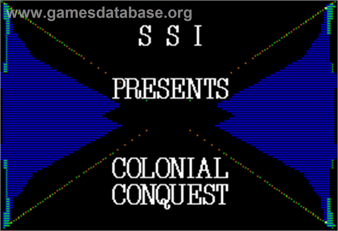 Colonial Conquest - Apple II - Artwork - Title Screen